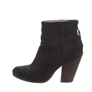 Rag & Bone Suede Back Zip Bootie in Black Size 6‎ or 36